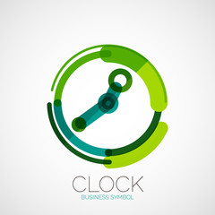 Clock, time company logo, business concept