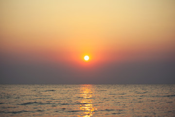 sunrise in the sea