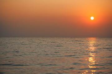 sunrise in the sea