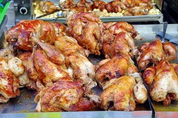 rôtisserie sur le marché