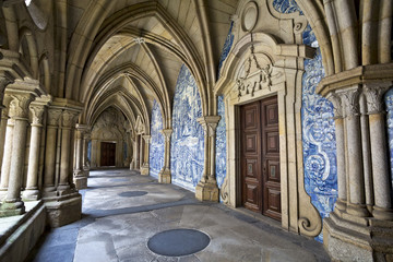 Cloister of the catherdal of Porto, Portugal
