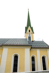 Fototapeta premium Pfarrkirche zum Hl. St. Nikolaus - Ischgl - Alpen