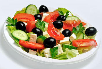 Plate with salad