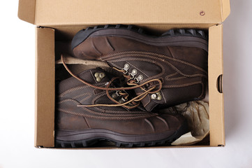 boots, brown, box, classic, protector, shoes, style, vintage