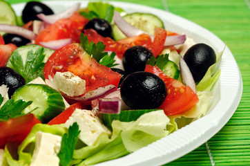 Plate with salad