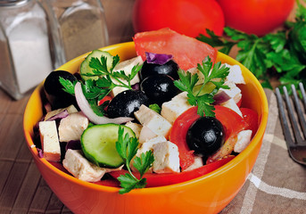 Bowl with salad