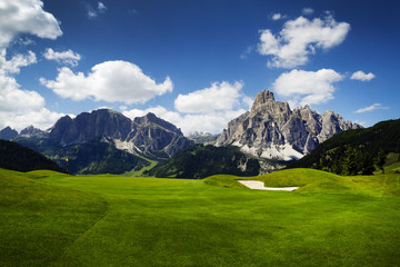 Golf course in the Italian Dolomites