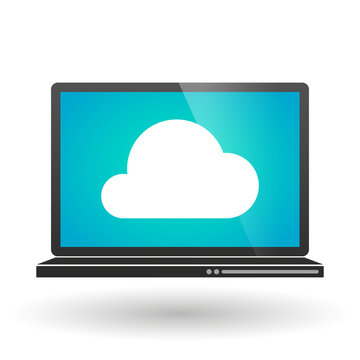 Laptop with a cloud