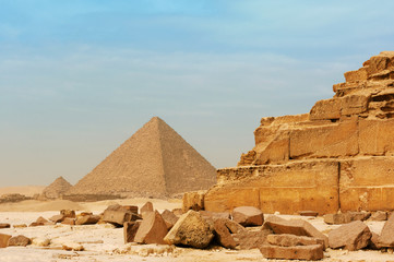 The pyramids at Giza