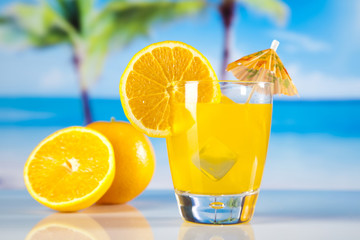 Orange cocktail drink