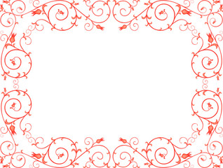 red decorative frame