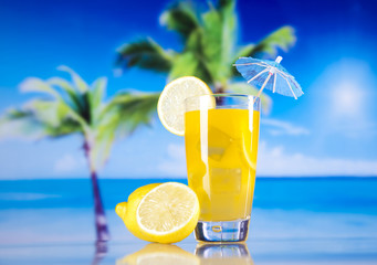 Lemon cocktail drink