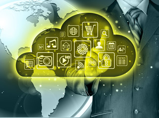 Cloud computing touchscreen interface