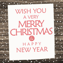 wood sign merry christmas and happy new year