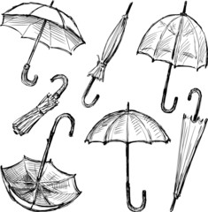 umbrellas sketches © Amili