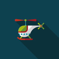 helicopter flat icon with long shadow,eps10