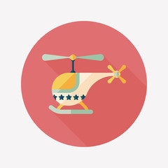 helicopter flat icon with long shadow,eps10