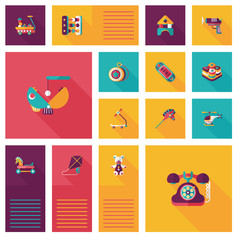 kid toys flat ui background,eps10
