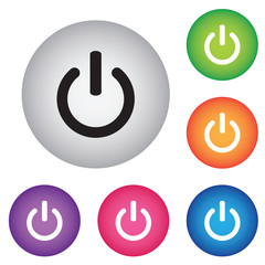 On Off switch icon set for web