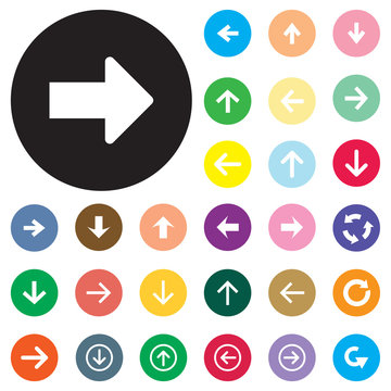 Arrow sign vector icon set
