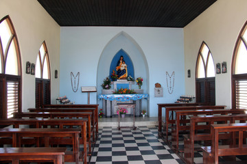Fototapeta na wymiar Inside the Alto Vista Chapel