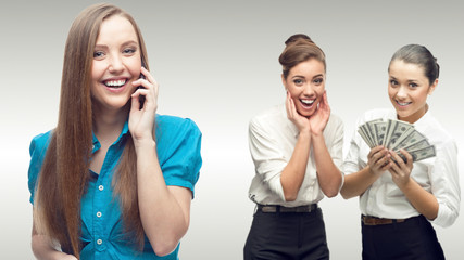 team of young successful business people