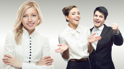 team of young successful business people