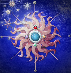 Alchemic starry sun © Rosario Rizzo