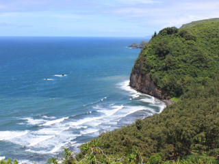 Hawaii Lookout onto Black Sand Beach