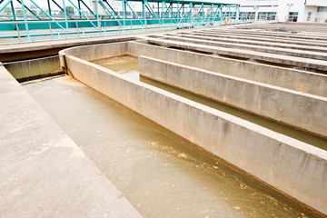 Modern urban wastewater treatment plant