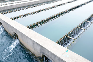 Modern urban wastewater treatment plant