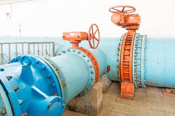 Water pipe in a sewage treatment plant