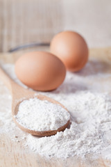 Obraz na płótnie Canvas flour and eggs