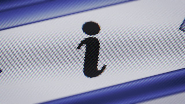 Internet icon on the screen. Looping.
