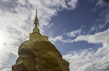 asian pagoda on the stone