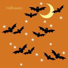 Seamless pattern of Halloween bats