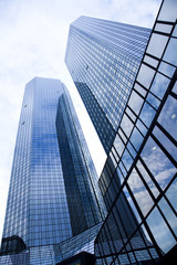 Fototapeta na wymiar Corporate buildings in perspective