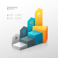 Vector chart template. Arrow shape