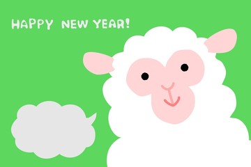 ヒツジ、年賀状