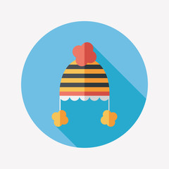 baby hat flat icon with long shadow,eps10
