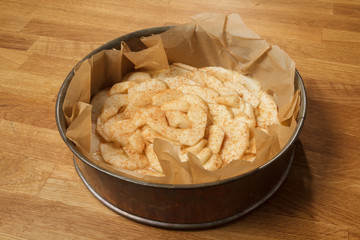 Apple pie ready for the oven