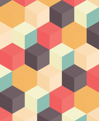 An abstract geometric vector background with blocks