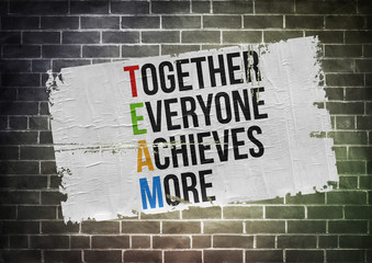 Together Everyone Achieves More - poster concept