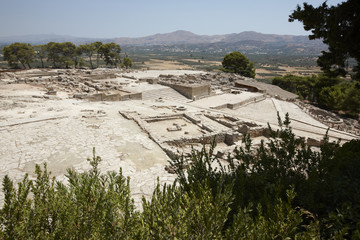 Phaestos minoan palatial city ruins in Crete. Greece