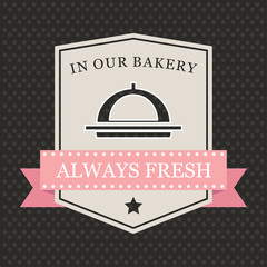 Retro bakery label. Fresh pastry concept. Food concept