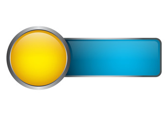 Button Vorlage - gelb blau