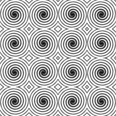 Fototapeta na wymiar Design seamless monochrome spiral movement pattern