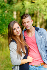 Fototapeta premium Happy smiling young couple outdoor