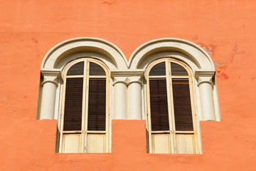 Fototapeta na wymiar Detail of the colonial window