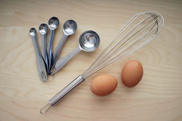 Baking instruments with egg